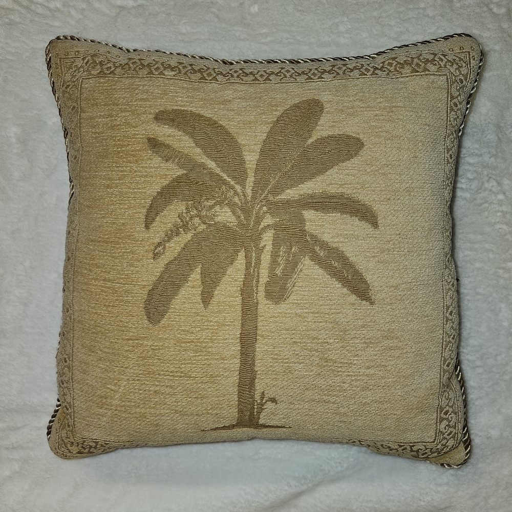 Stratford Home Tropical Palm Accent Velvet Pillow